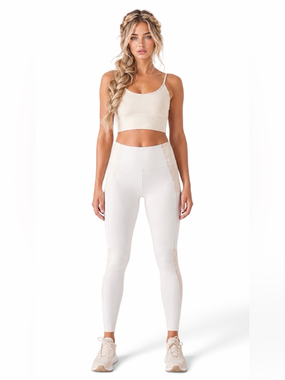 Athleta – Leggings – Stay Fly Reflective Snake 7/8 Tight – White – Sz. S